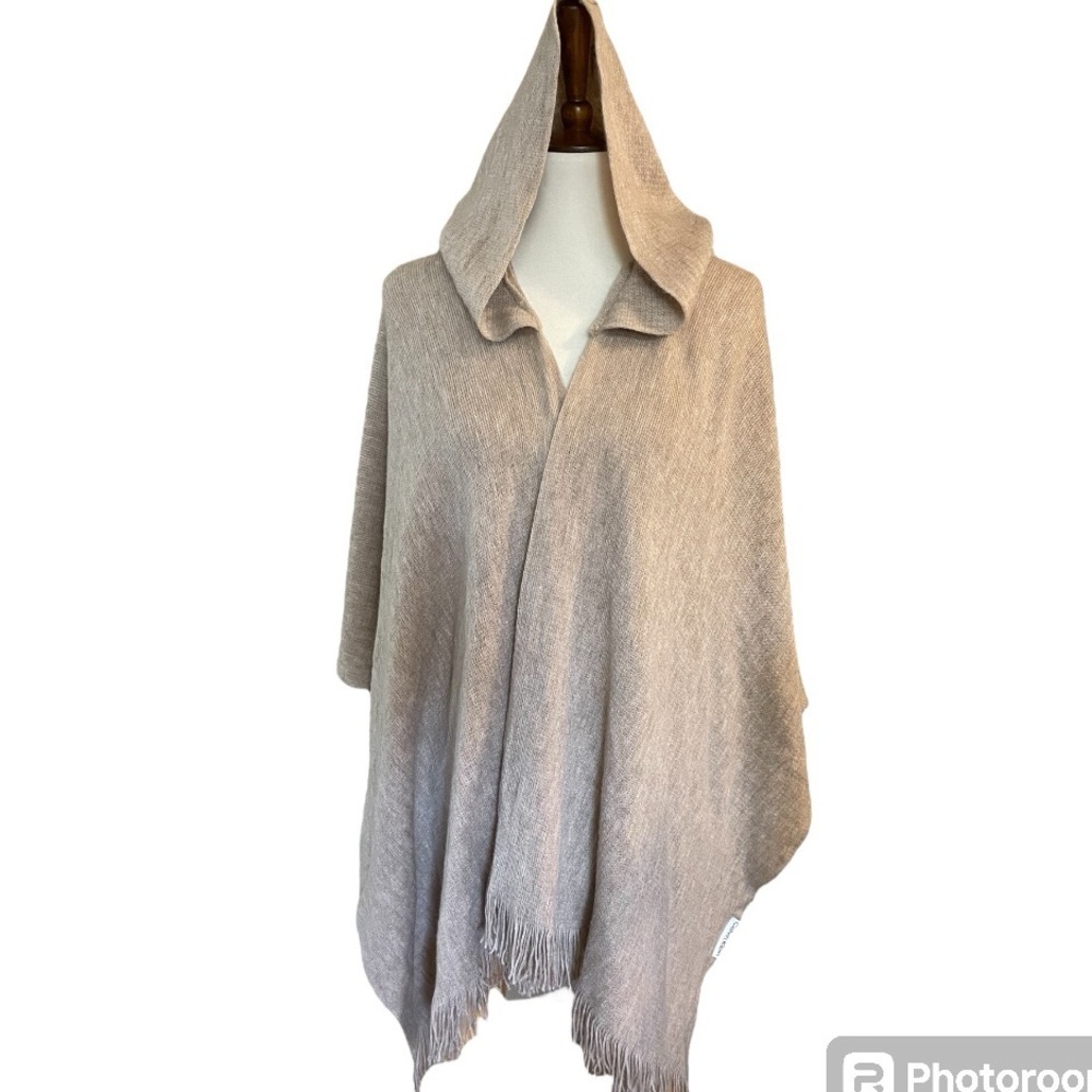 Hooded Fringe Trim Shawl by Calvin Klein - Picture 3 of 12